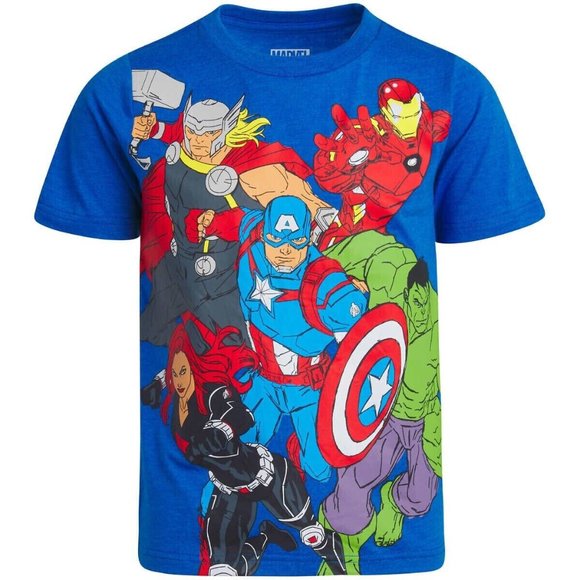 New! Marvel Kids' 5-piece Set Boys Team Avengers 3-shirts 1-short 1-pant size 7! - Picture 2 of 7
